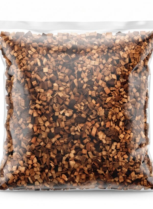 Chopped coconut husk pieces for gardening